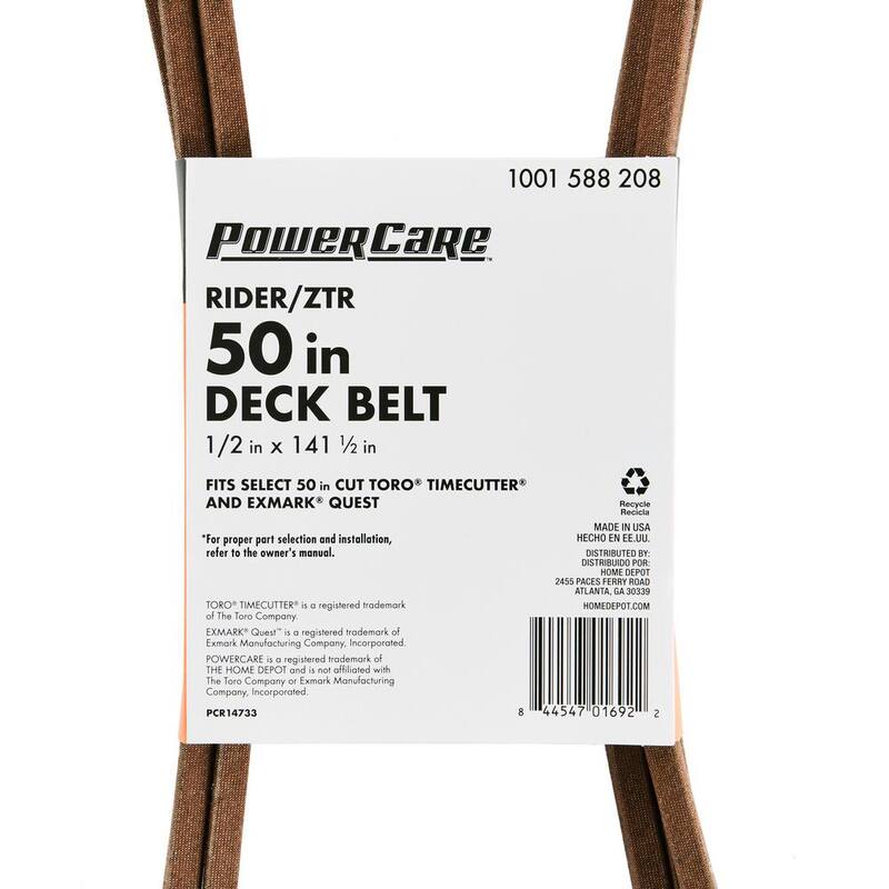 Powercare Deck Belt for 50 in. cut Toro Timcutter and Exmark mowers mowers, Replaces OEM number 119-8820 - PCR14733