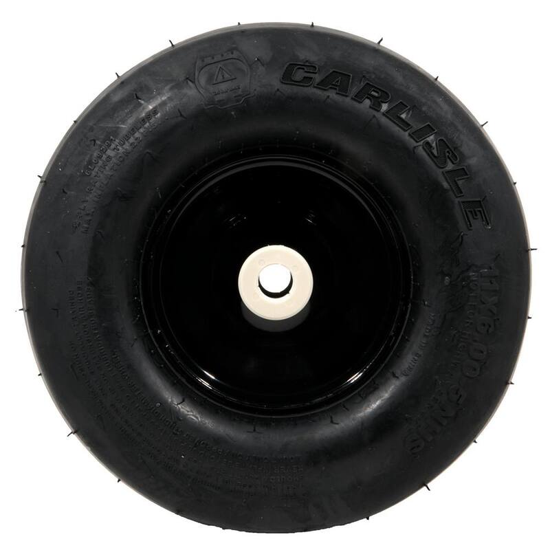 Cub Cadet Original Equipment 11 in. RZT Front Wheel Assembly with Smooth Tread and Black Rim OEM# 634-05664A - 634-05664A