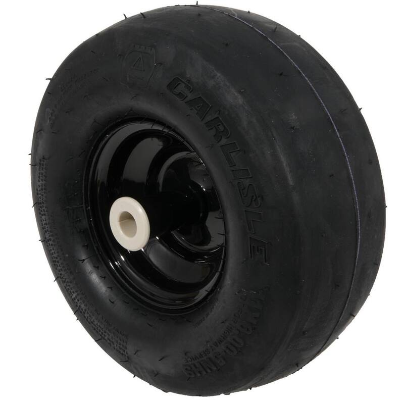 Cub Cadet Original Equipment 11 in. RZT Front Wheel Assembly with Smooth Tread and Black Rim OEM# 634-05664A - 634-05664A
