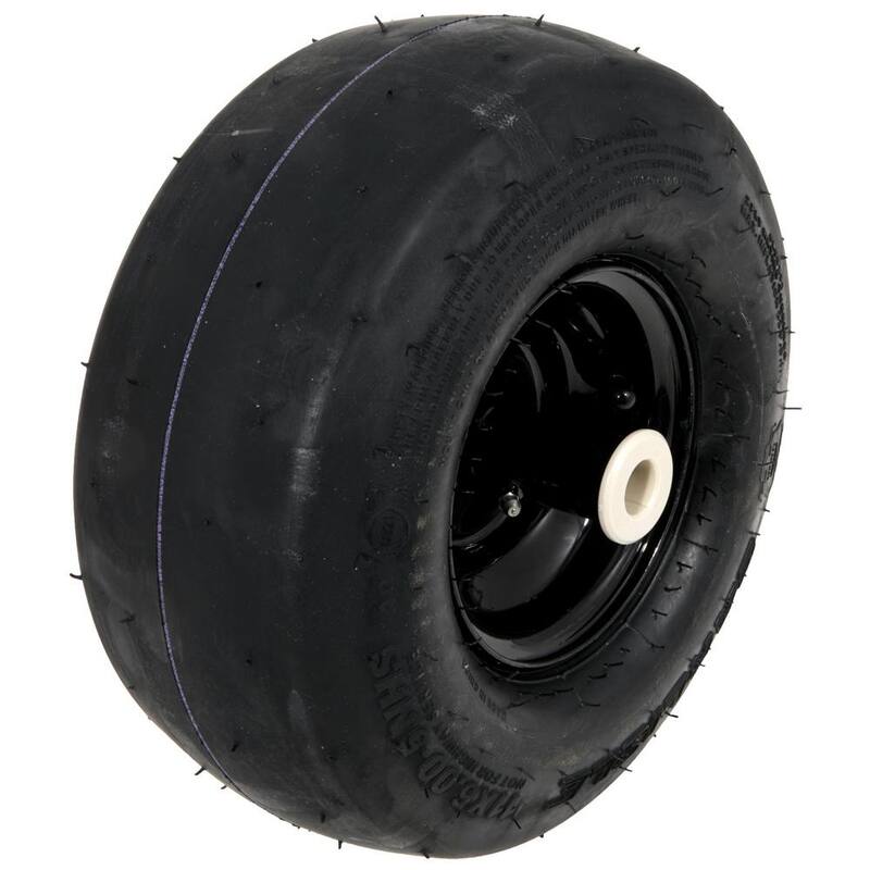 Cub Cadet Original Equipment 11 in. RZT Front Wheel Assembly with Smooth Tread and Black Rim OEM# 634-05664A - 634-05664A