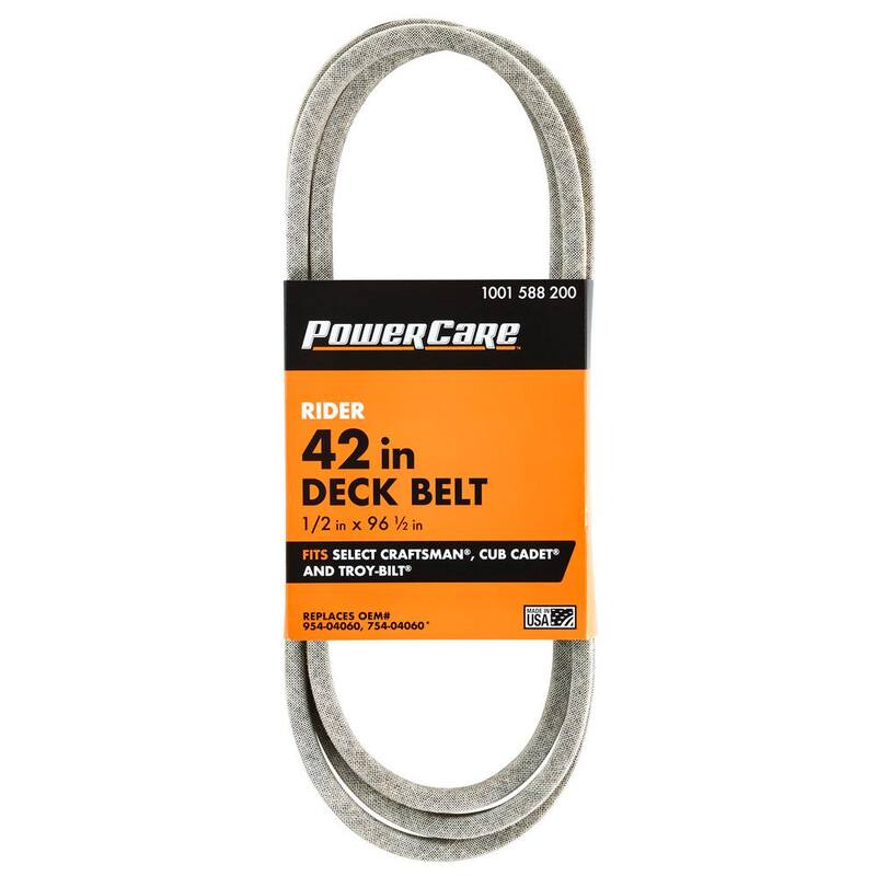 Powercare Drive Belt for 42 in. cut MTD, Cub Cadet and Troy-Bilt mowers, Replaces OEM Numbers 954-04060, 754-04060 - PCR11660