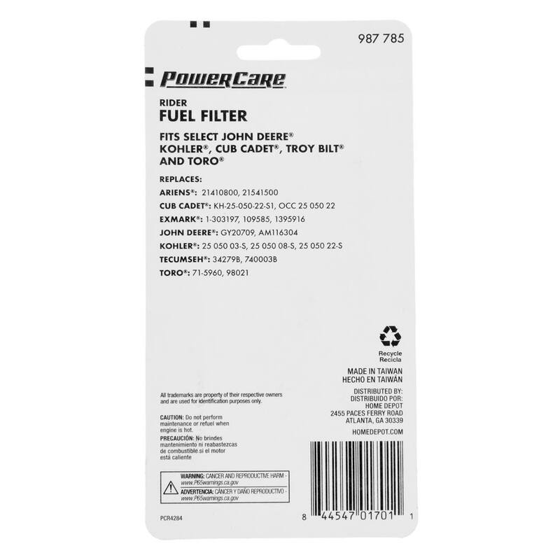 Powercare Fuel Filter for 1/4 in. and 5/16 in. Fuel Lines, Replaces OEM Numbers 1395916, GY20709, AM116304, 25 050 03-S, 71-5960 - PCR4284