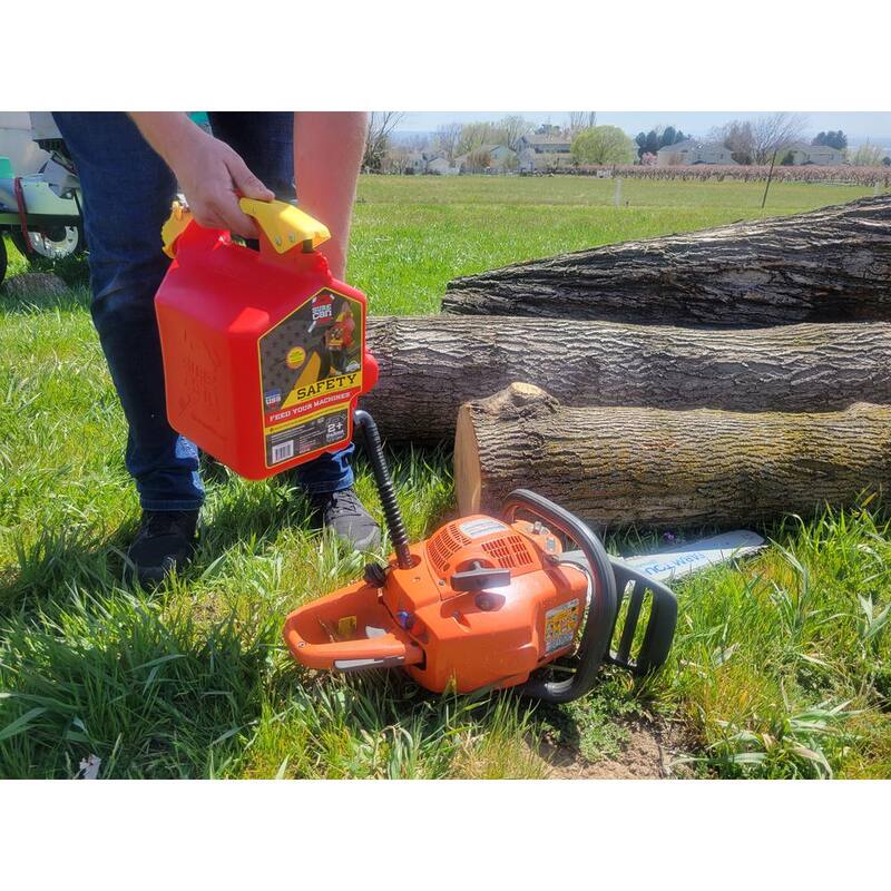 SureCan 2+ Gallon Gasoline Type II Safety Can Red with Rotating Flexible Spout - SUR2SFG2