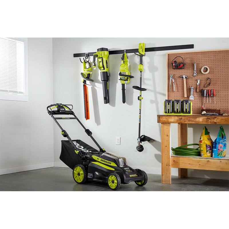 RYOBI 40V Lithium-Ion 3-Port Charger with (3) 4.0 Ah Batteries - OP407A-4