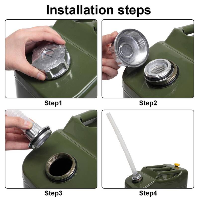 Karl home EU Style 20 l 0.6 mm Cold Rolled Steel Jerry Can - 635399215478