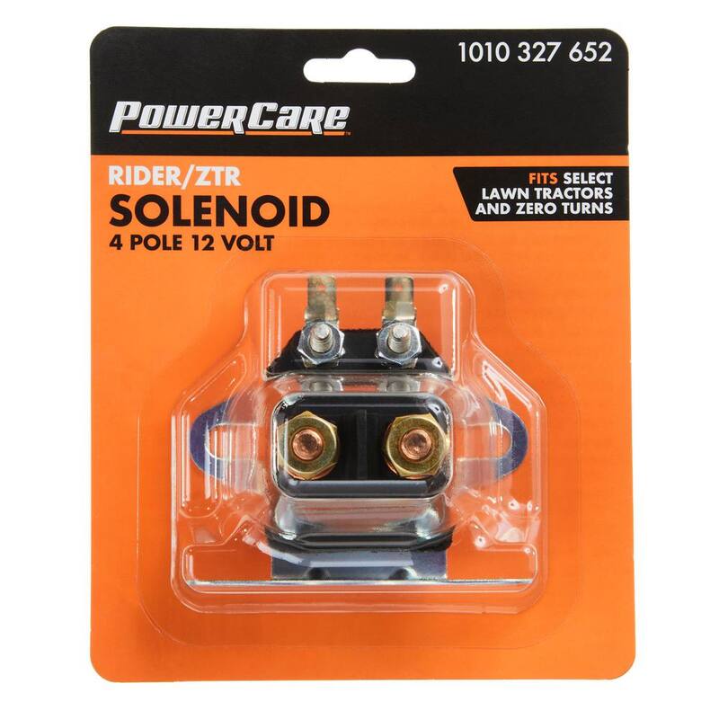 Powercare Universal 4 Pole, 12-Volt Solenoid, Replaces OEM Numbers 5410H, 532146154, 532178861, AM133094, 725-04437, 1101162 - PCR4019