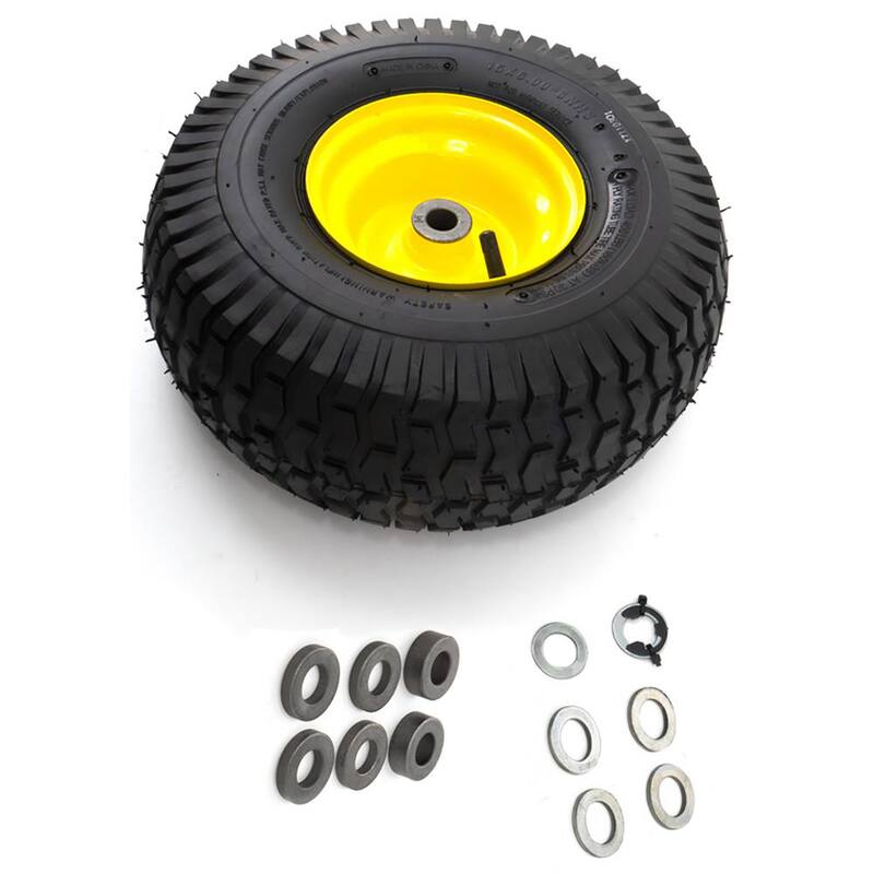 Arnold 15 in. x 6 in. Front Wheel Assembly with Turf Saver Tread for John Deere Riding Lawn Mowers - 490-325-0054