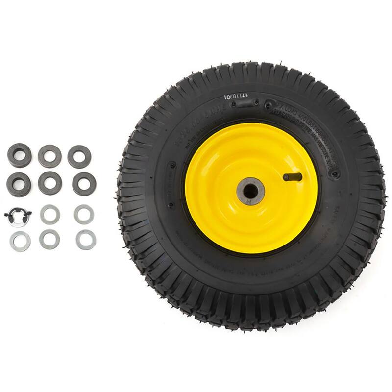 Arnold 15 in. x 6 in. Front Wheel Assembly with Turf Saver Tread for John Deere Riding Lawn Mowers - 490-325-0054