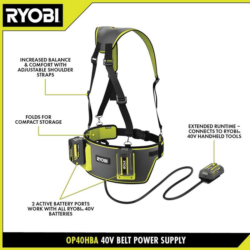 RYOBI 40-Volt Hip Belt Battery Power Supply (Tool Only) - OP40HBA