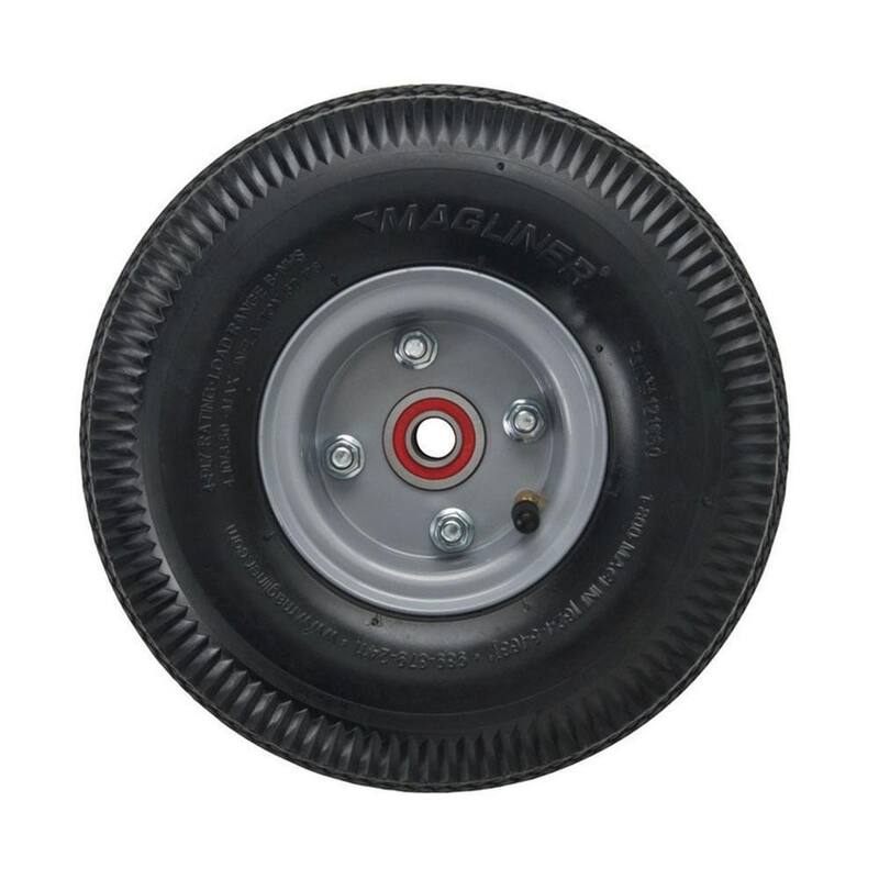 Magliner 10 in. x 3-1/2 in. Hand Truck Wheel 4-ply Pneumatic with Sealed Semi-Precision Bearings - 121060