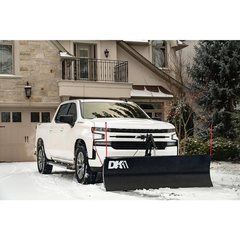 DK2 Rampage II Elite 82 in. x 19 in. Custom Mount Snow Plow Kit with Actuator Lift - RAMP8219ELT