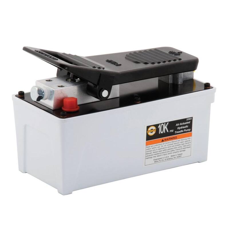 Omega Lift Hydraulic Treadle Pump 91.5 cu. in. 10,000 PSI Air Actuated - 22903