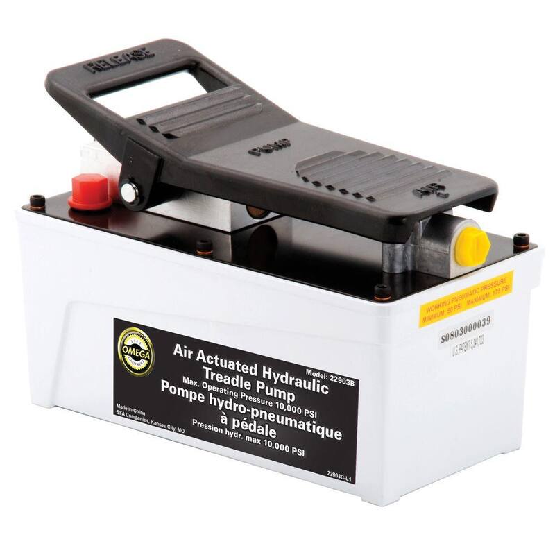 Omega Lift Hydraulic Treadle Pump 91.5 cu. in. 10,000 PSI Air Actuated - 22903