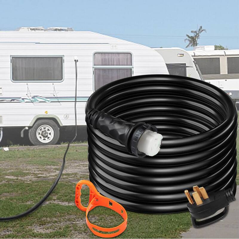 VEVOR RV Power Extension Cord 50 ft. 50 Amp 250-Volt Generator Cord N14-50P to SS2-50R General Purpose Cord with Twist Lock - HJLJQYT50X50DSK01V1