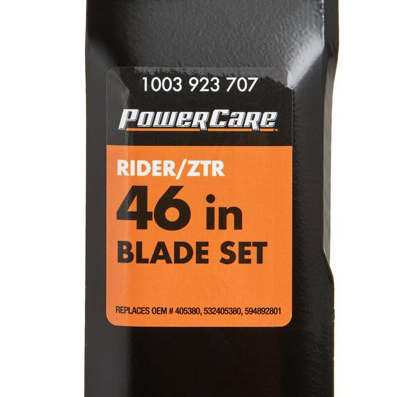 Powercare 2 Blade Set for 46 in. cut Craftsman, Husqvarna, Poulan Mowers, Replaces OEM Numbers 532405380, 594892801 - PCR1739