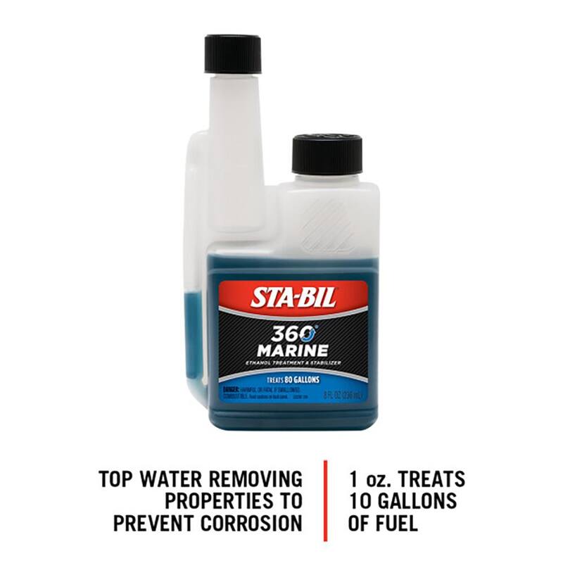 Sta-Bil 360° Marine Ethanol Treatment and Fuel Stabilizer 8 oz. Treats 80 gal. of Fuel - 22239