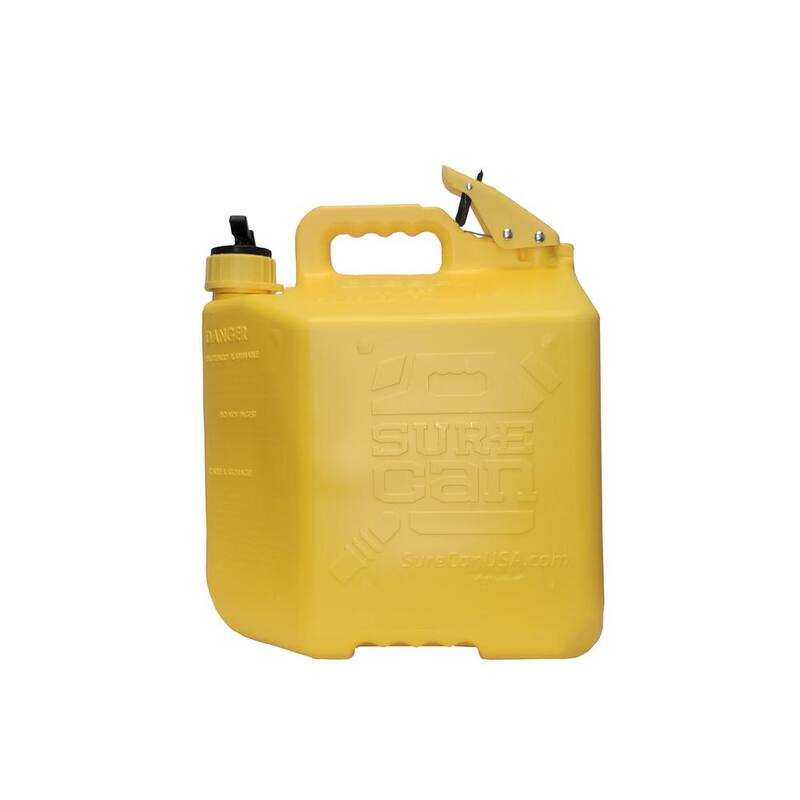 SureCan 5 Gallon Diesel Type II Safety Can Yellow with Rotating Flexible Spout - SUR5SFD2