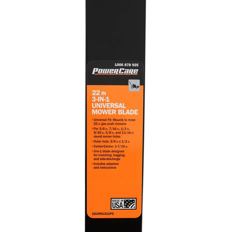 Powercare Universal 3-in-1 Replacement Blade for 22 in. Deck- Fits Most Mower Brands (22UNR1311PC) - 22UNR1311PC