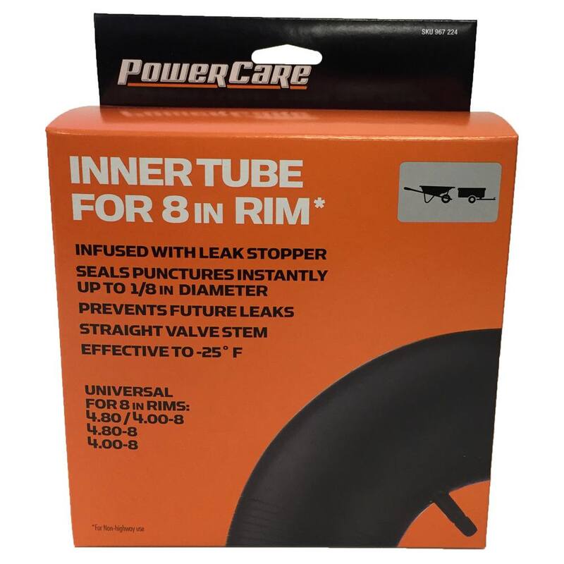 Powercare Replacement Inner Tube with Leak Stopper for Wheelbarrow Tires with 8 in. Rim - 490-328-H013