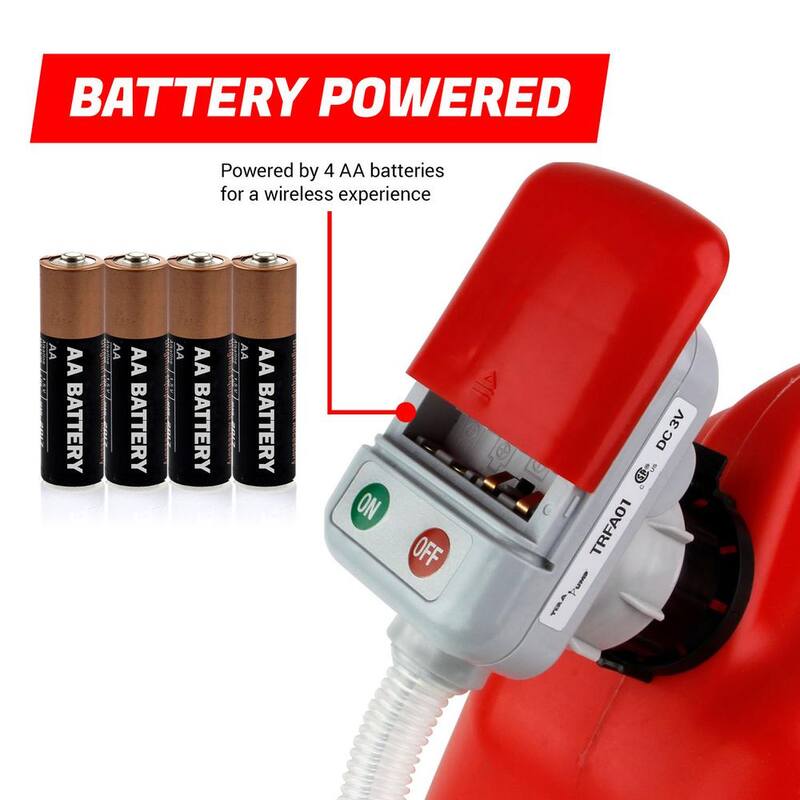 TERA PUMP 4 AA Battery Powered Fuel Transfer Pump with Auto-Stop - TRFA01