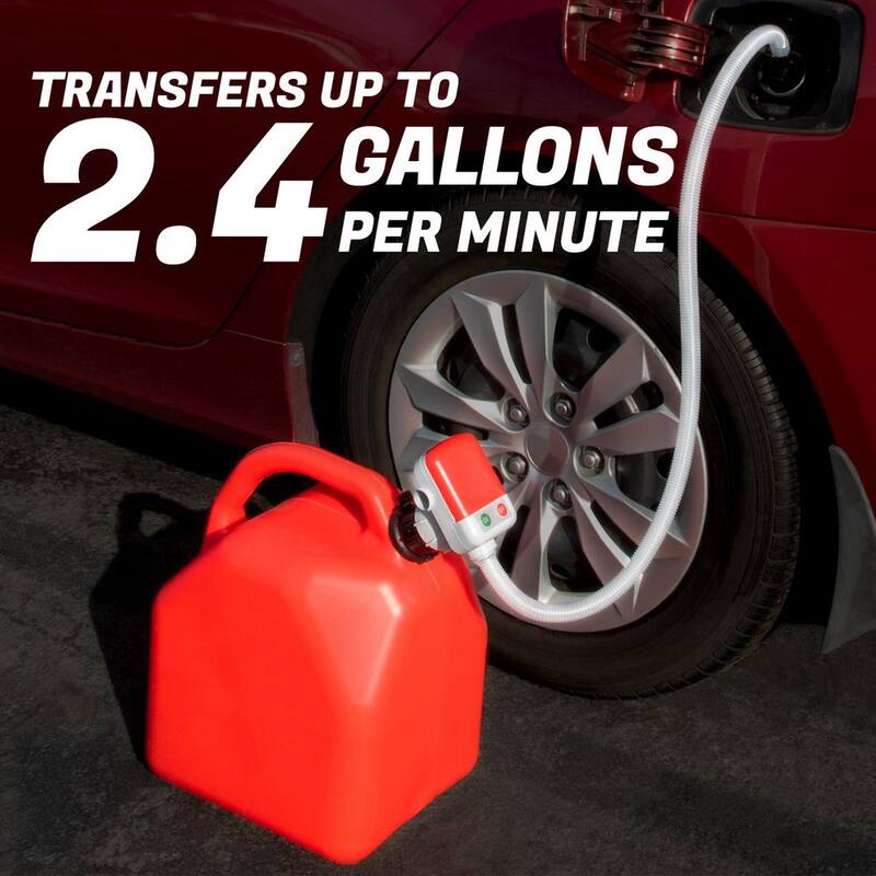 TERA PUMP 4 AA Battery Powered Fuel Transfer Pump with Auto-Stop - TRFA01
