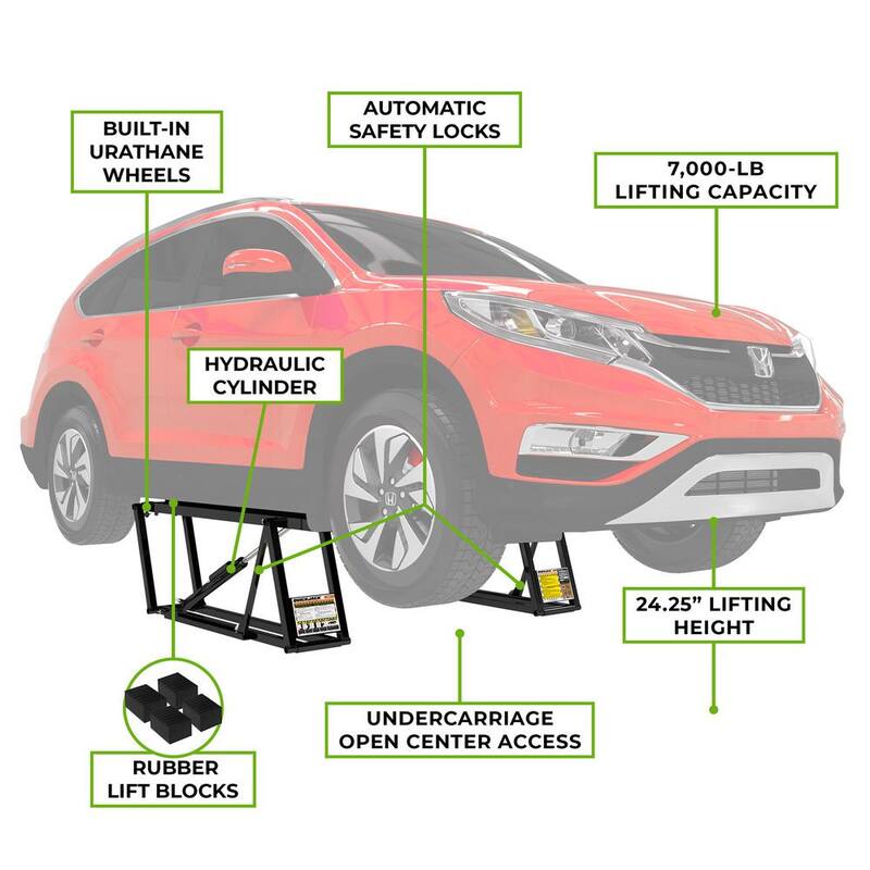 QUICKJACK 7000TL Portable Car Lift with 110V Power Unit Included - 5175640
