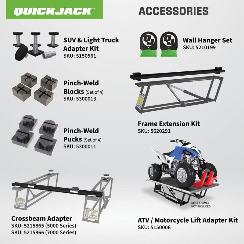 QUICKJACK 7000TL Portable Car Lift with 110V Power Unit Included - 5175640