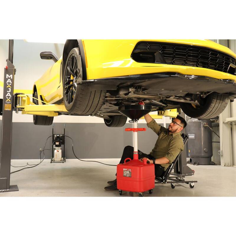 MAX JAX Symmetric Portable 2 Post Car Lift with 7,000 lbs. Weight Capacity and 110V Power Unit Included - 5175548