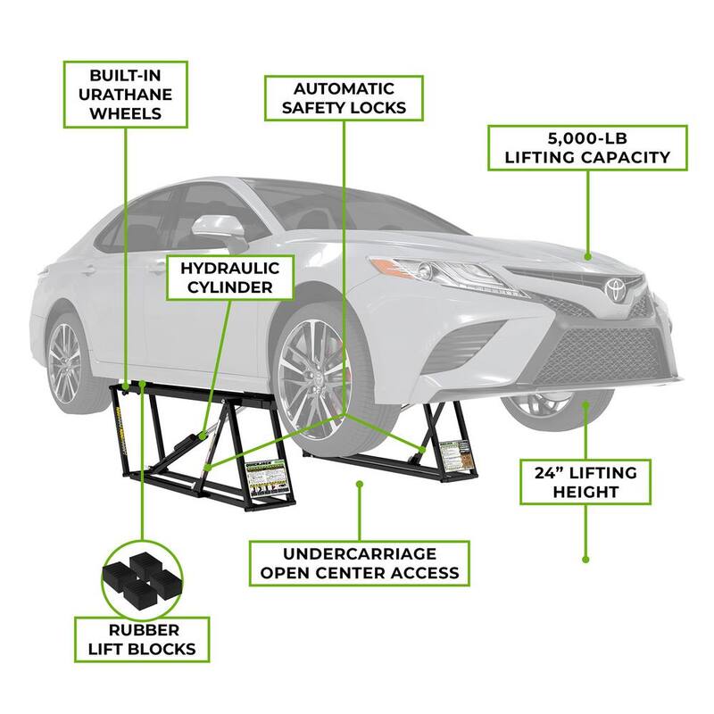 QUICKJACK 5000TL Portable Car Lift with 110V Power Unit Included - 5175630