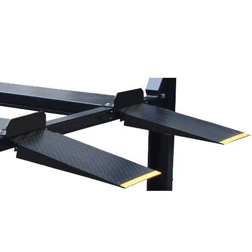 TUXEDO Storage 4-Post Car Lift 9,000 lbs. Extended Length/Height - With Poly Casters, Drip Trays, Jack Tray - FP9K-DX-XLT