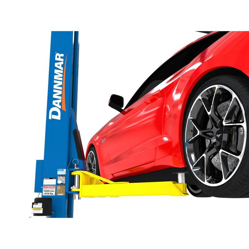 Dannmar D2-10A Asymmetric Two-Post Car Lift 10,000 lb. Capacity with 220V Power Unit Included - 5175313