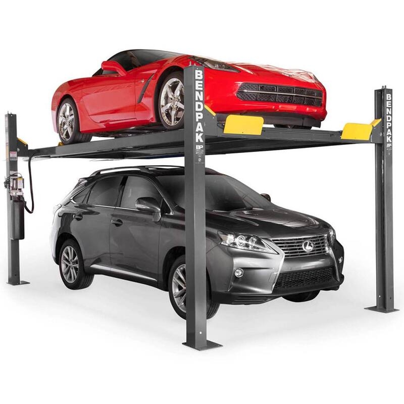 BENDPAK HD-9XW Extra-Tall 4 Post Car Lift 9000 lbs. Capacity - Versatile Freestanding Lift with 220V Power Unit Included - 5175863