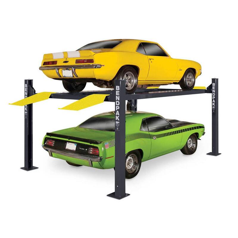BENDPAK HD-9XL 4 Post Car Lift 9000 lbs. Capacity - Extended Length with 220V Power Unit Included - 5175859