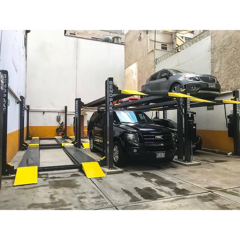 BENDPAK HD-9 Parking 4 Post Car Lift 9000 lb Capacity - Freestanding Design with Adjustable Runways and 220V Power Unit Included - 5175861