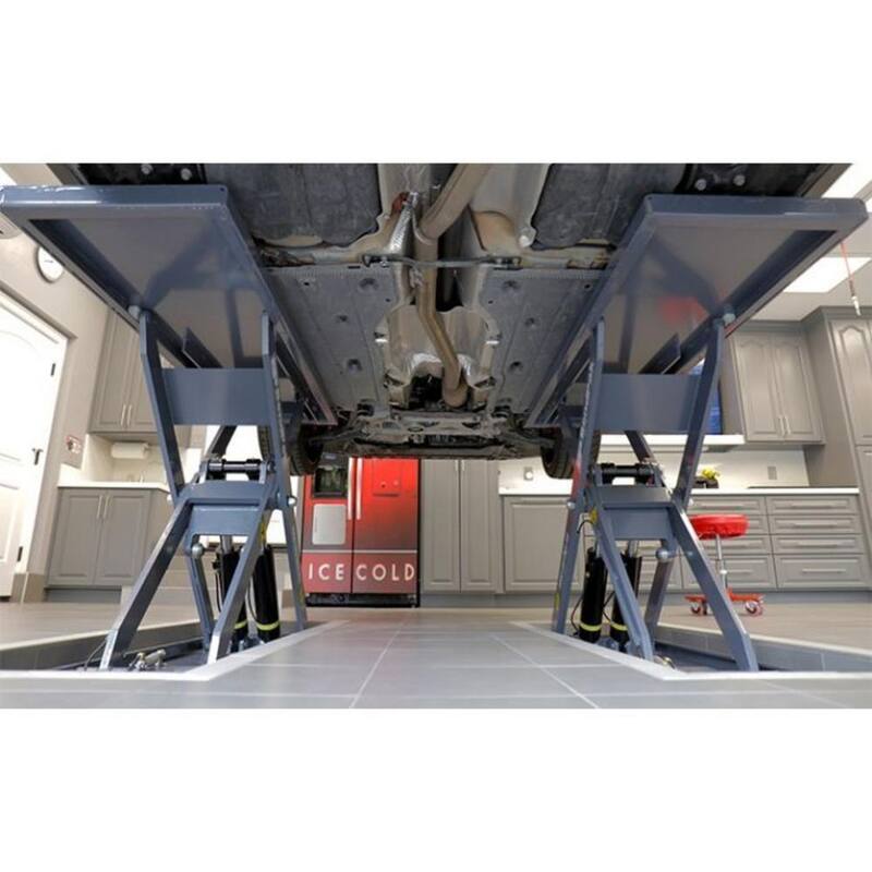 BENDPAK MDS-6LPF Mid-Rise Scissor Car Lift with Open Center and Flush-Mount, 6000 lb. Capacity, 208-230V, 60 Hz 1-Phase - 5175227