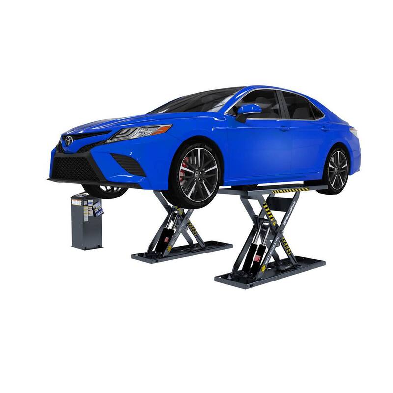 BENDPAK MDS-6LPF Mid-Rise Scissor Car Lift with Open Center and Flush-Mount, 6000 lb. Capacity, 208-230V, 60 Hz 1-Phase - 5175227