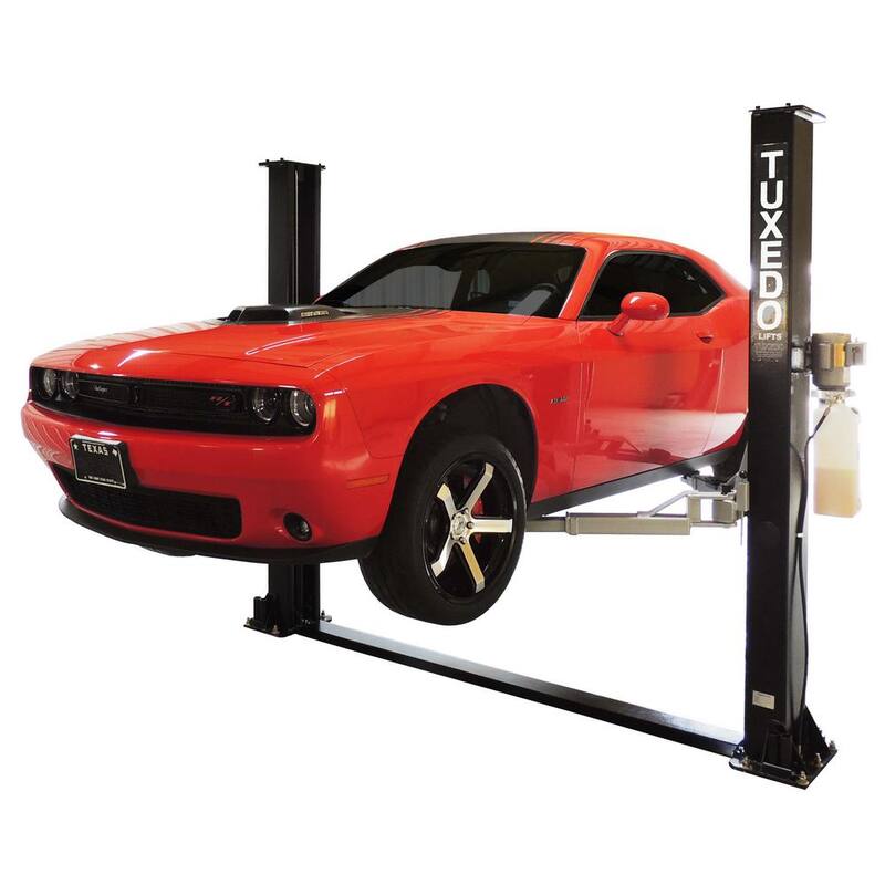 TUXEDO Symmetric 2 Post Car Lift 9,000 lbs. Capacity Heavy Duty in Black - TP9KF-TUX