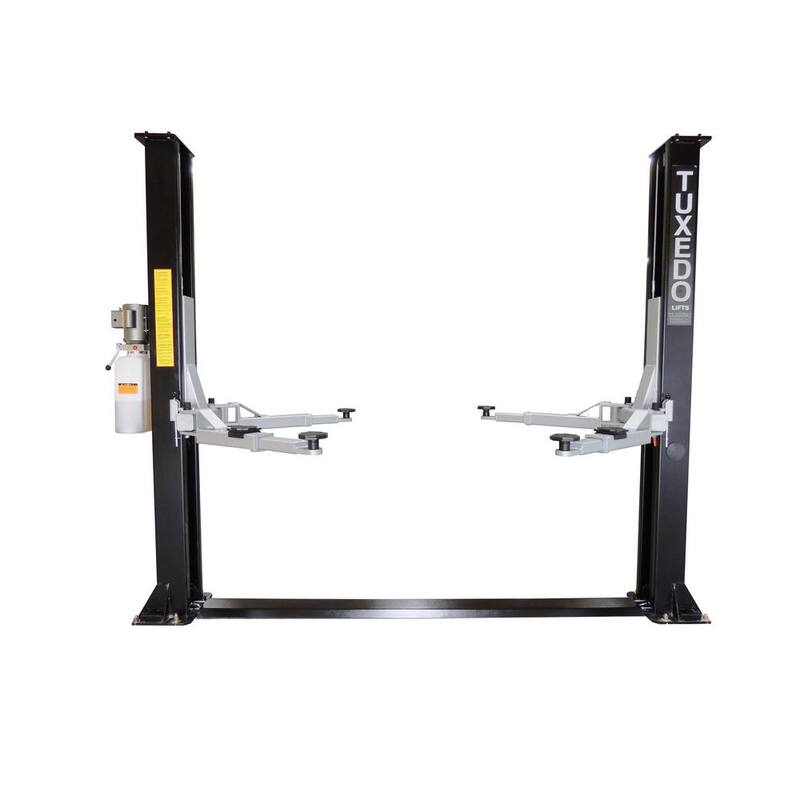 TUXEDO Symmetric 2 Post Car Lift 9,000 lbs. Capacity Heavy Duty in Black - TP9KF-TUX