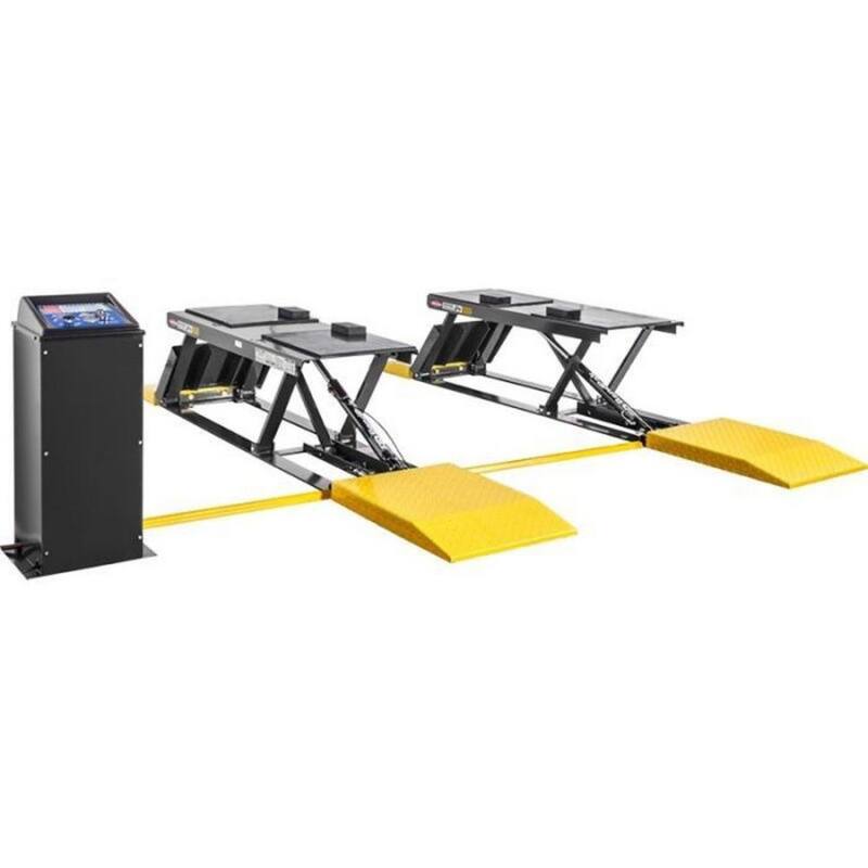 BENDPAK P-9000LT Pit-Style Low-Rise Scissor Car Lift 9000 lbs. Capacity - Open-Center with 220V Power Unit Included - 5175133
