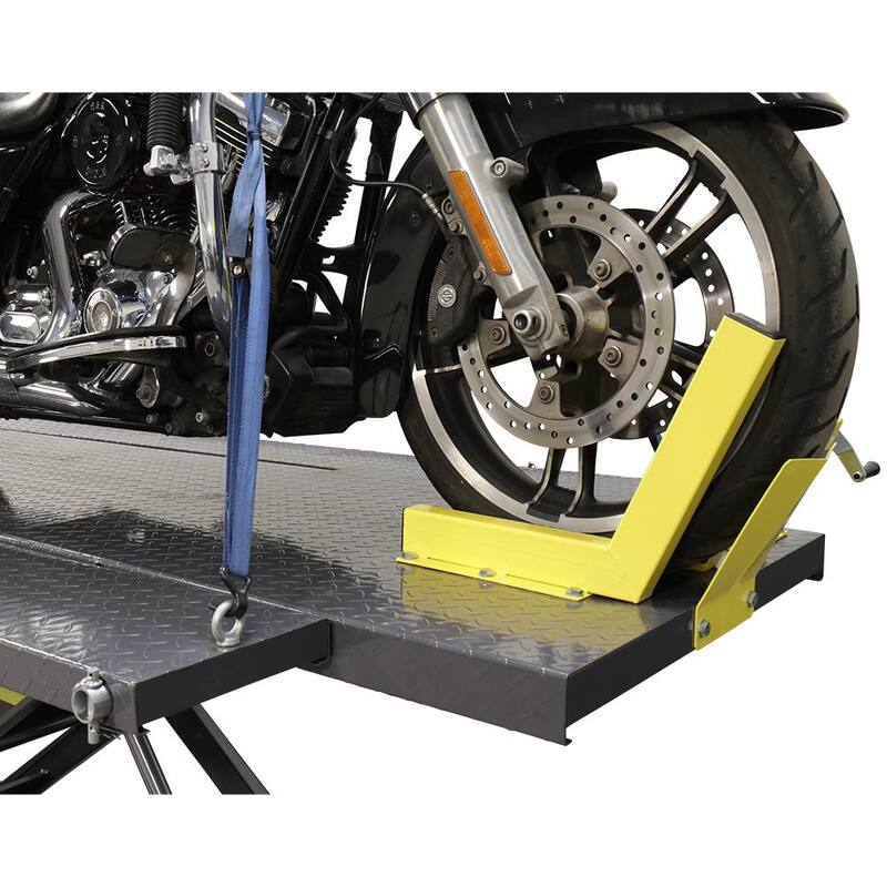 RANGER RML-1500XL Deluxe Extended Motorcycle and ATV Lift Platform with Front Wheel Vise, 1500 lb. Capacity - 5150605