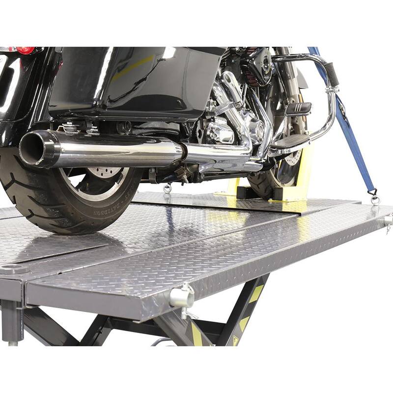 RANGER RML-1500XL Deluxe Extended Motorcycle and ATV Lift Platform with Front Wheel Vise, 1500 lb. Capacity - 5150605