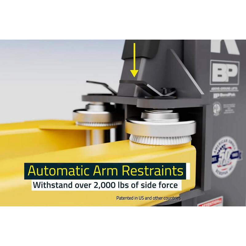 BENDPAK 10AP-168 2-Post Vehicle Lift 10000 lbs. Capacity - Clearfloor Design with Adjustable Width with 220V Power Unit Included - 5175305