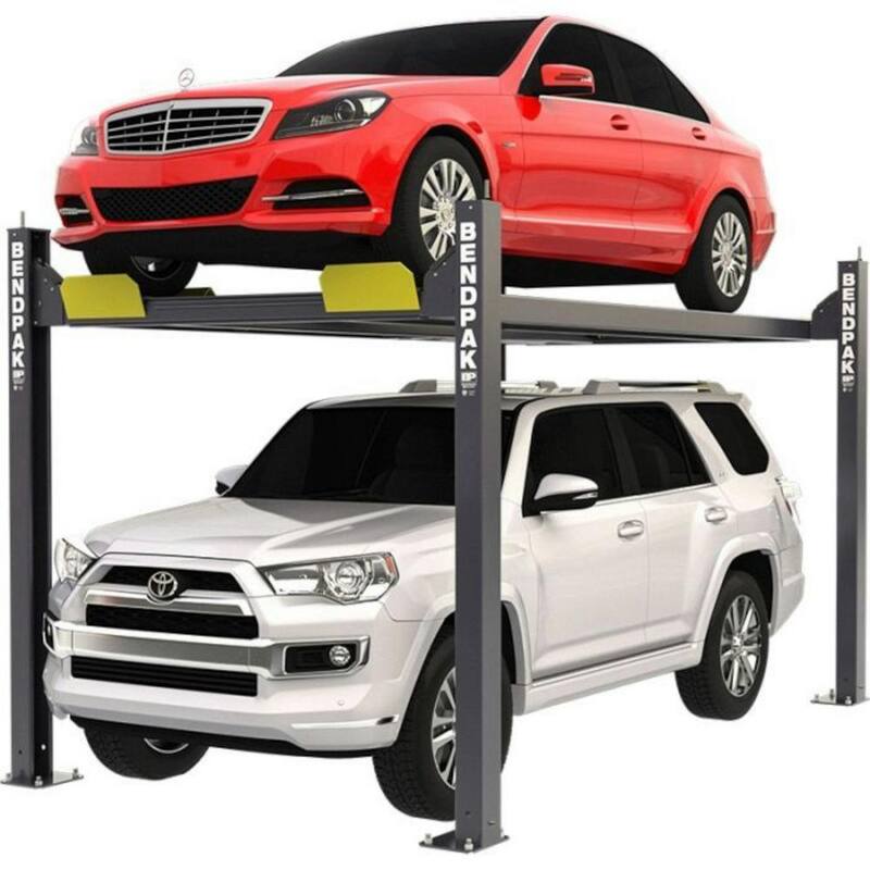 BENDPAK HD-7W Extra Wide/Extra Tall 4 Post Car Lift 7000 lb. Capacity - 82 in. Max Rise with 220V Power Unit Included - 5175120