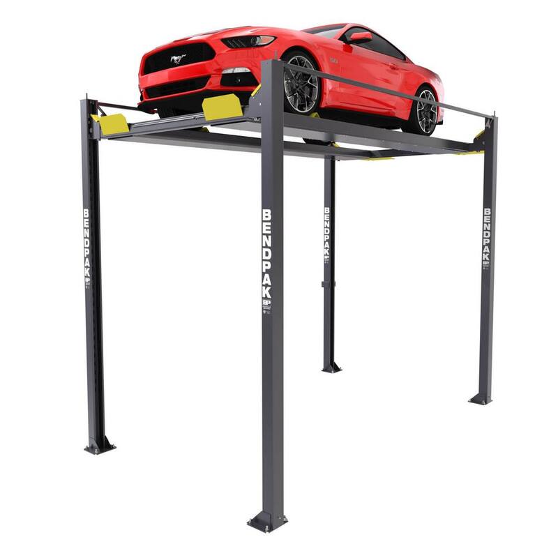 BENDPAK HD-7PXW Super-Tall 4 Post Car Lift 7000 lb. Capacity - 140 in. Max Rise with 220V Power Unit Included - 5175516
