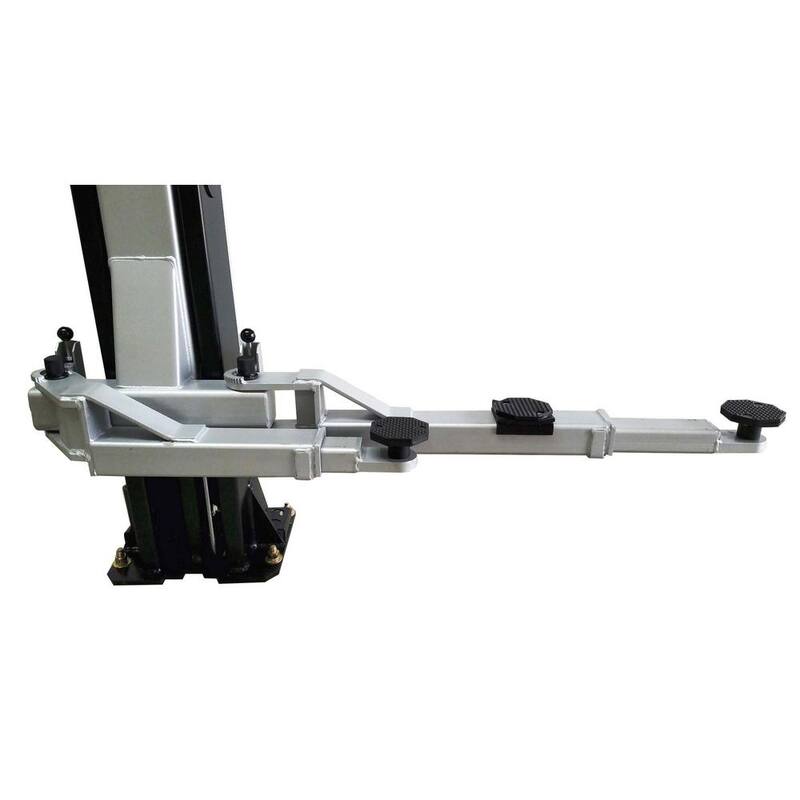 TUXEDO Asymmetric 2 Post Car Lift Clear Floor 9,000 lbs. Capacity Heavy Duty in Black - TP9KAC-TUX
