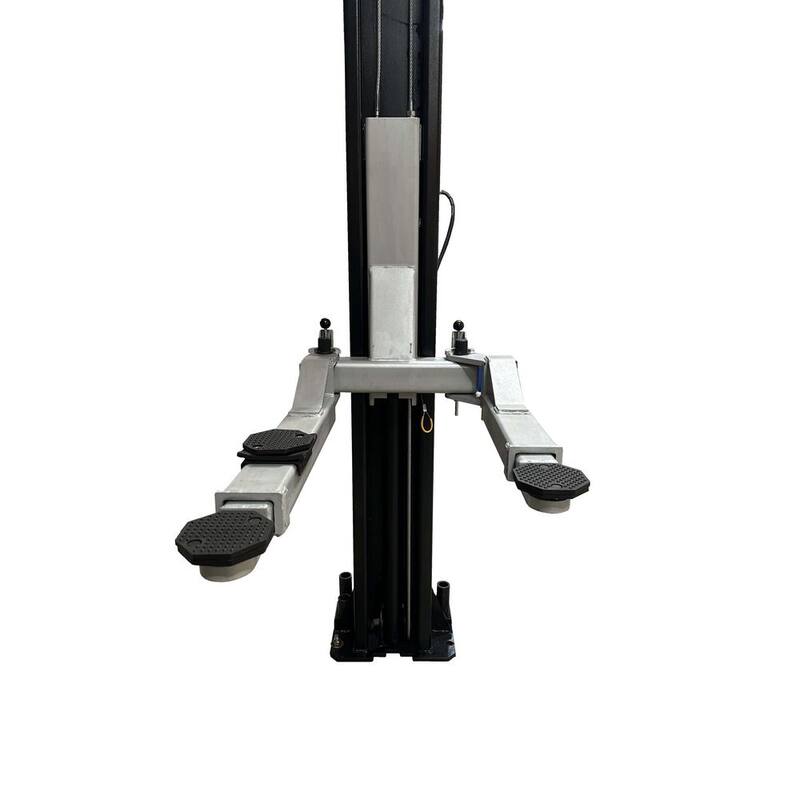 TUXEDO Asymmetric 2 Post Car Lift Clear Floor 9,000 lbs. Capacity Heavy Duty in Black - TP9KAC-TUX