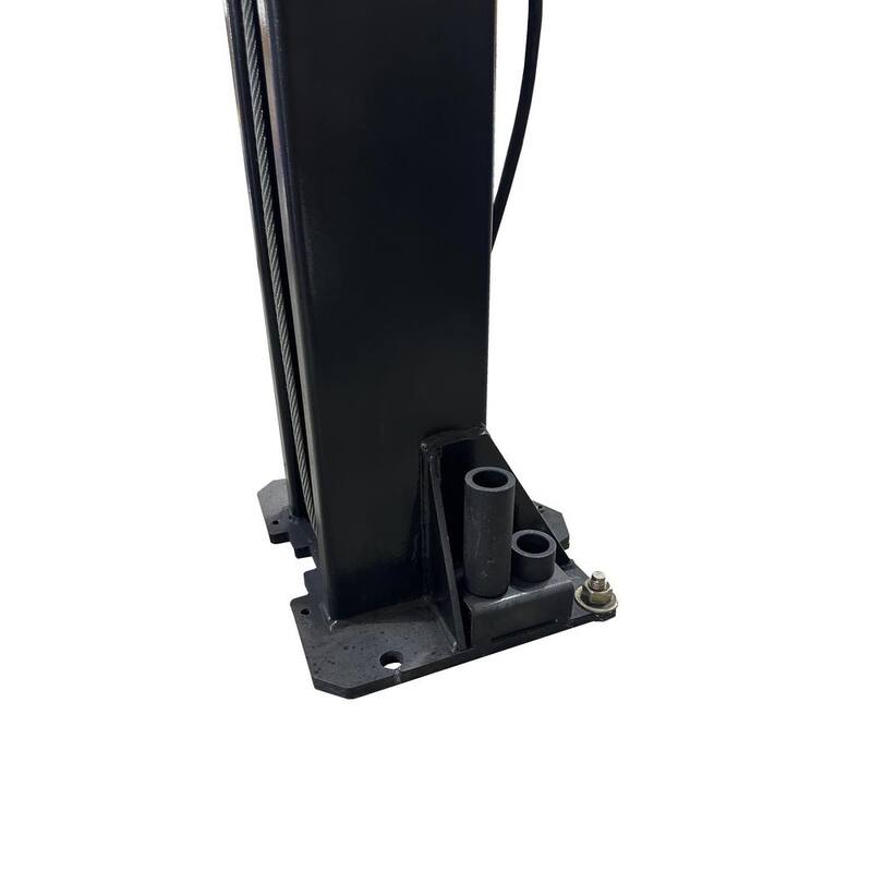 TUXEDO Asymmetric 2 Post Car Lift Clear Floor 9,000 lbs. Capacity Heavy Duty in Black - TP9KAC-TUX