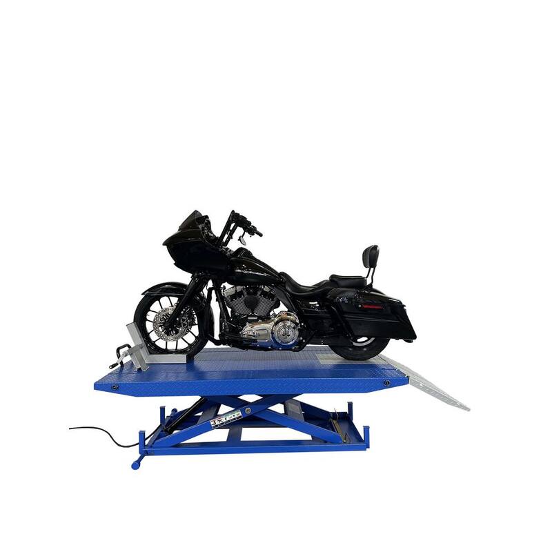 TUXEDO High Rise Motorcycle Lift Bench with Vise, Sides, Balance Bar, Pump 1,500 lbs. - M-1500C-HR