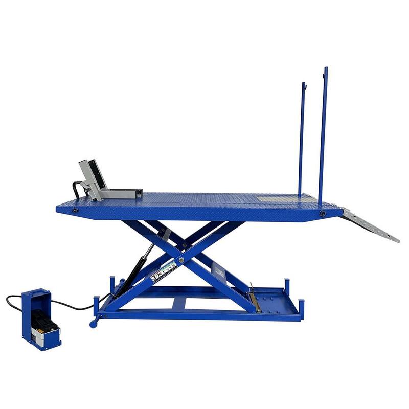 TUXEDO High Rise Motorcycle Lift Bench with Vise, Sides, Balance Bar, Pump 1,500 lbs. - M-1500C-HR