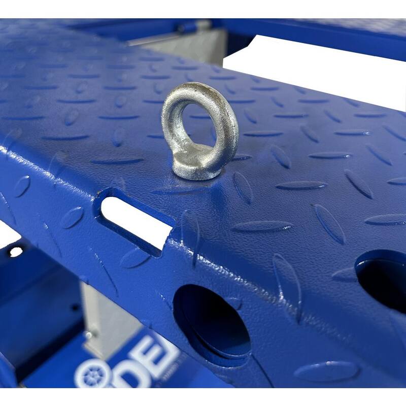 IDEAL Electric-Hydra Motorcycle Scissor Lift Bench with Integrated Motor and Retractable Ramp 2200 lbs. Capacity - M-2200IEH-XR